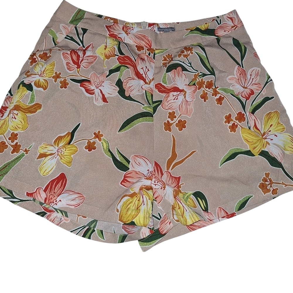 Charlotte Russe Womens Size M Botanical‎ Shorts Vacation Lightweight Tropical